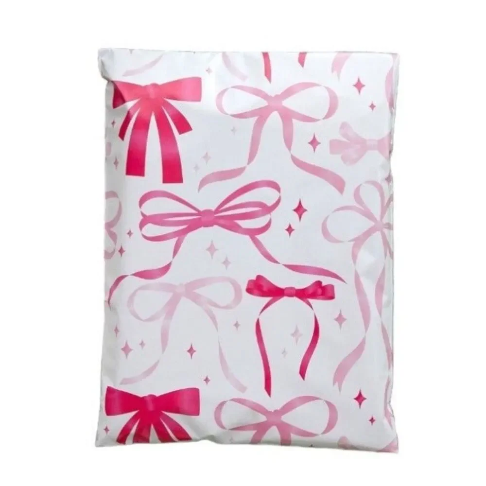 Pink Bow Poly Mailers Size 10x13 Pack of 20